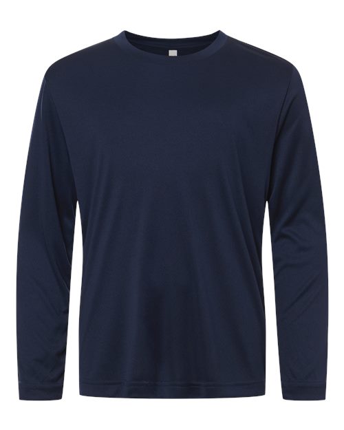 CORE365 CE10LY - Youth Capital Performance Long Sleeve T-Shirt - Classic Navy