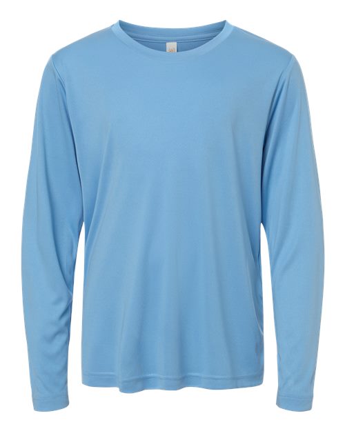 CORE365 CE10LY - Youth Capital Performance Long Sleeve T-Shirt - Columbia Blue