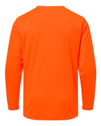 CORE365 CE10LY - Youth Capital Performance Long Sleeve T-Shirt - Safety Orange