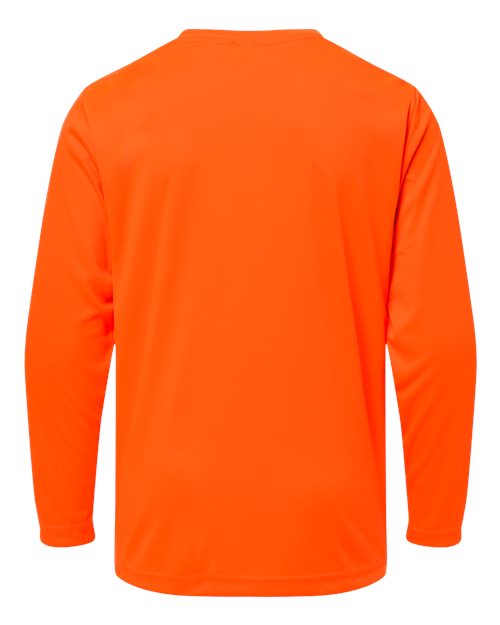CORE365 CE10LY - Youth Capital Performance Long Sleeve T-Shirt - Safety Orange