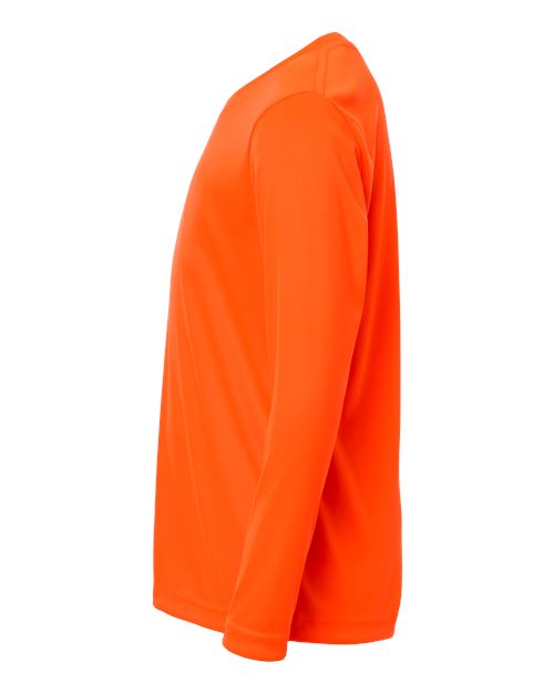 CORE365 CE10LY - Youth Capital Performance Long Sleeve T-Shirt - Safety Orange