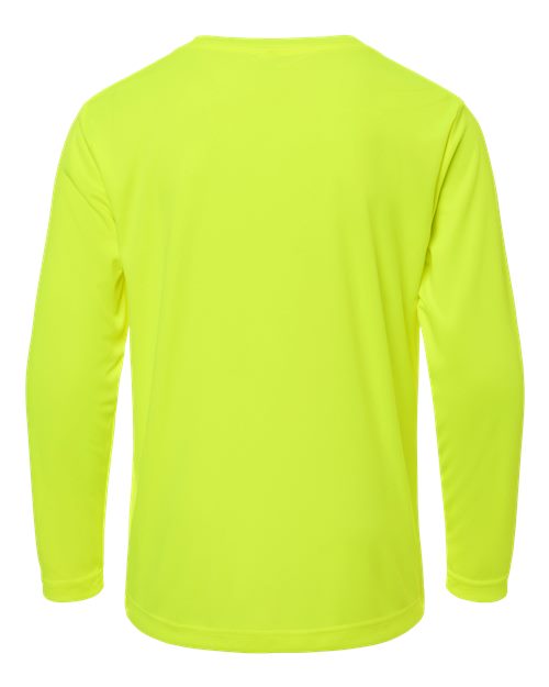 CORE365 CE10LY - Youth Capital Performance Long Sleeve T-Shirt - Safety Yellow