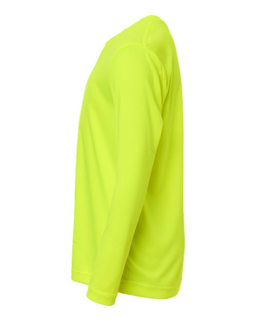 CORE365 CE10LY - Youth Capital Performance Long Sleeve T-Shirt - Safety Yellow