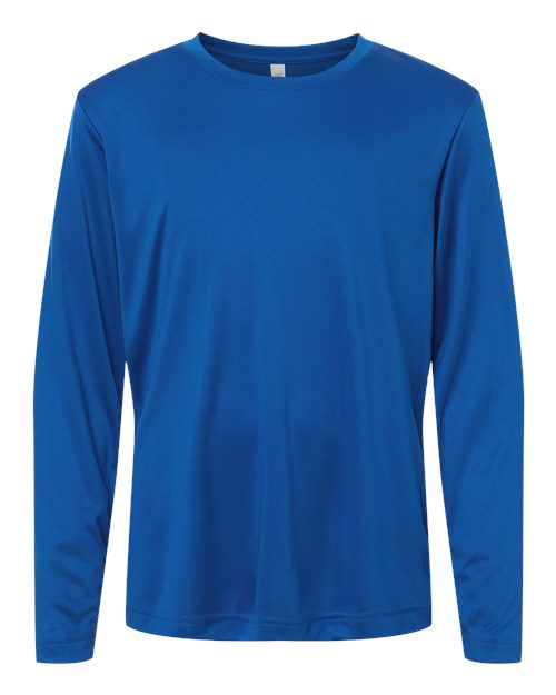 CORE365 CE10LY - Youth Capital Performance Long Sleeve T-Shirt - True Royal