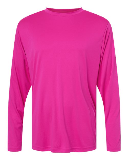 CORE365 CE10L - Unisex Capital Long Sleeve Performance T-Shirt - Bright Magenta