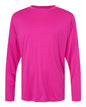 CORE365 CE10L - Unisex Capital Long Sleeve Performance T-Shirt - Bright Magenta