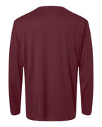 CORE365 CE10L - Unisex Capital Long Sleeve Performance T-Shirt - Burgundy