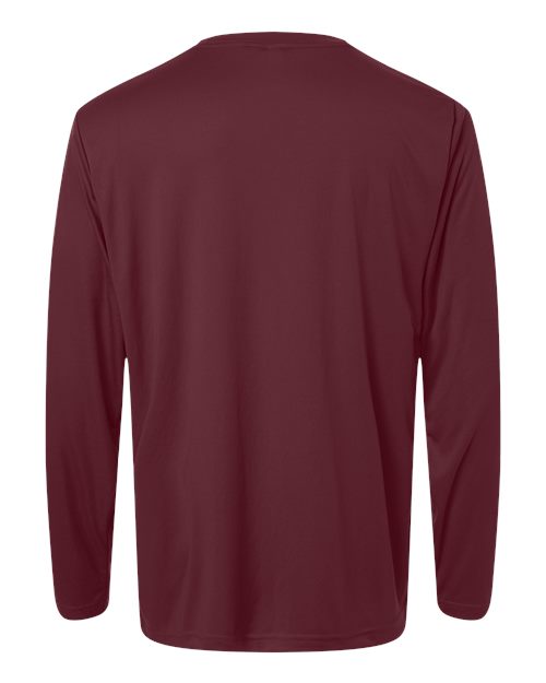 CORE365 CE10L - Unisex Capital Long Sleeve Performance T-Shirt - Burgundy