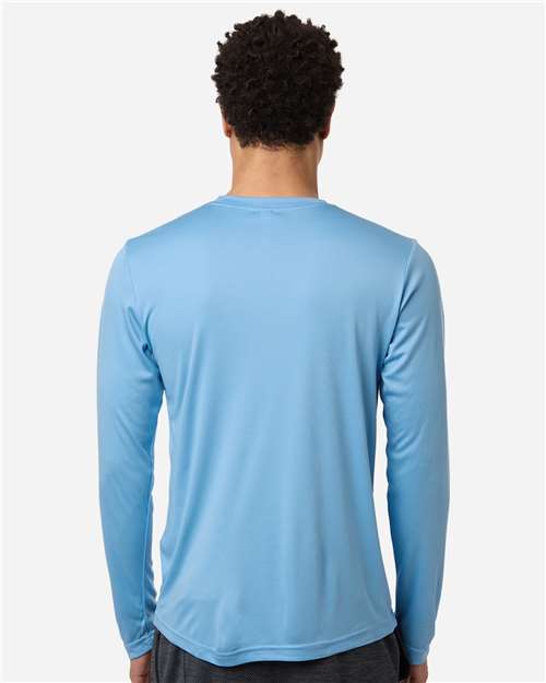 CORE365 CE10L - Unisex Capital Long Sleeve Performance T-Shirt - Columbia Blue