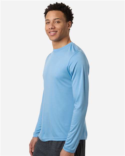 CORE365 CE10L - Unisex Capital Long Sleeve Performance T-Shirt - Columbia Blue