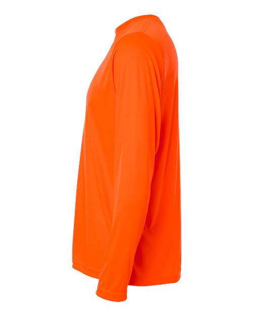 CORE365 CE10L - Unisex Capital Long Sleeve Performance T-Shirt - Safety Orange