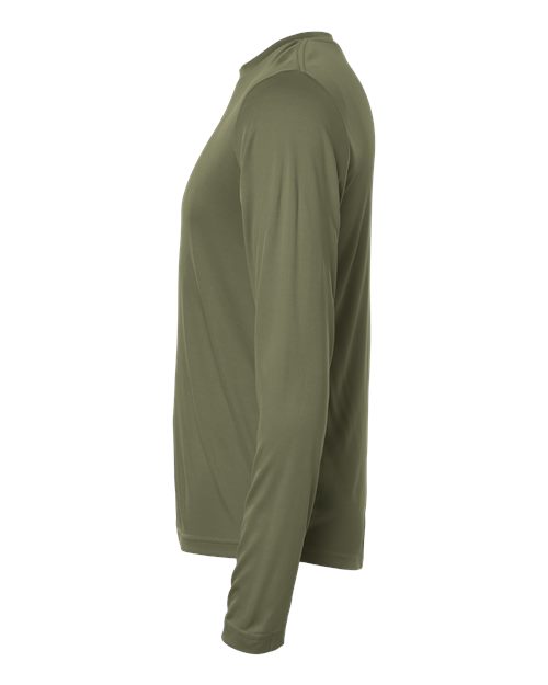 CORE365 CE10L - Unisex Capital Long Sleeve Performance T-Shirt - Military Green