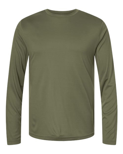 CORE365 CE10L - Unisex Capital Long Sleeve Performance T-Shirt - Military Green