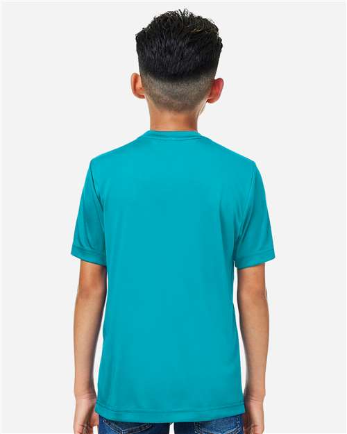 CORE365 CE10Y - Youth Capital Performance T-Shirt - Clear Teal