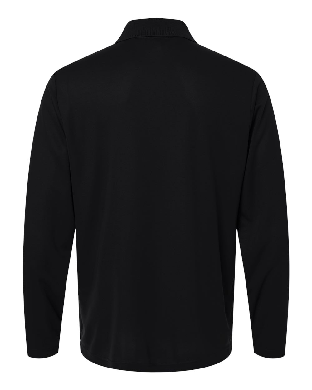 CORE365 CE108L — Men's Nova Performance Long Sleeve Pique Polo — Black (flat)