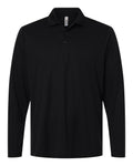 CORE365 CE108L — Men's Nova Performance Long Sleeve Pique Polo — Black