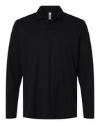CORE365 CE108L — Men's Nova Performance Long Sleeve Pique Polo — Black