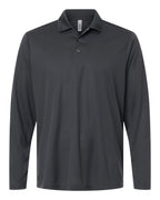 CORE365 CE108L — Men's Nova Performance Long Sleeve Pique Polo — Carbon (flat)