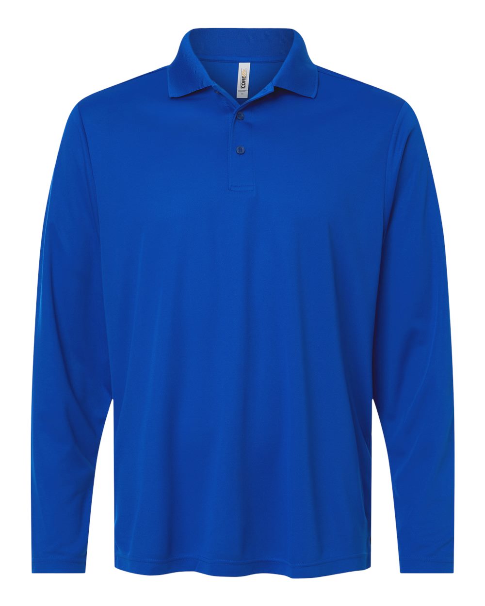 CORE365 CE108L — Men's Nova Performance Long Sleeve Pique Polo — True Royal (flat)