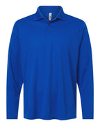 CORE365 CE108L — Men's Nova Performance Long Sleeve Pique Polo — True Royal (flat)