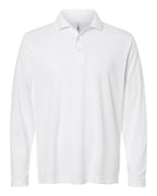 CORE365 CE108L — Men's Nova Performance Long Sleeve Pique Polo — White (flat)