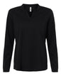 CORE365 CE108LW — Women's Nova Performance Long Sleeve Pique Polo — Black