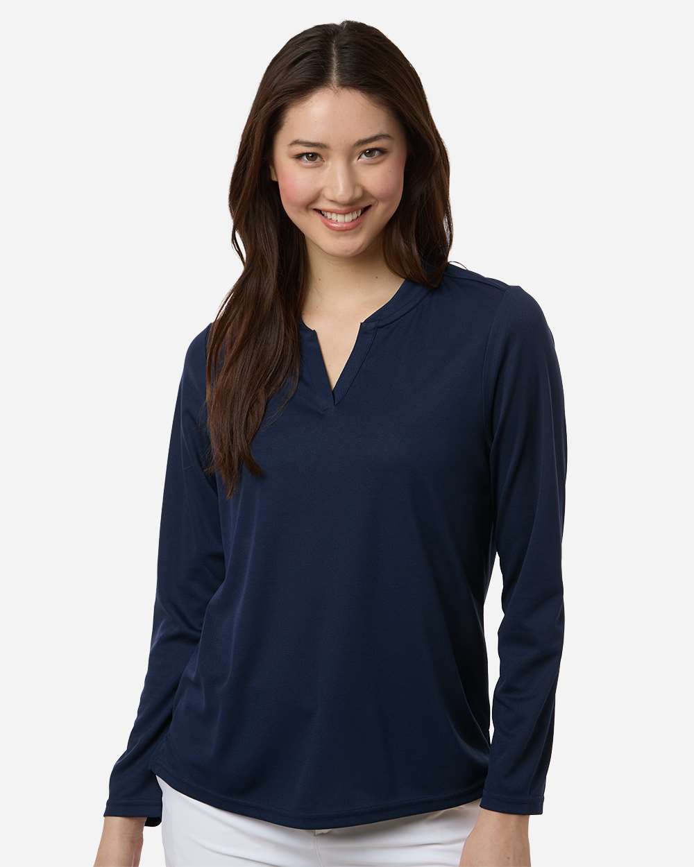 CORE365 CE108LW — Women's Nova Performance Long Sleeve Pique Polo — Classic Navy