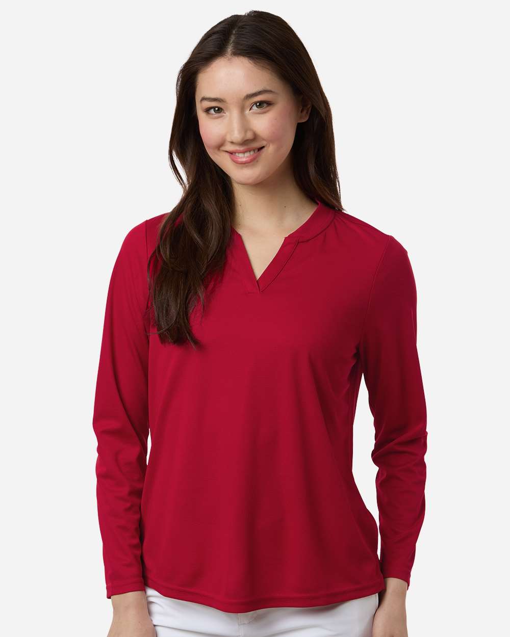 CORE365 CE108LW — Women's Nova Performance Long Sleeve Pique Polo — Classic Red