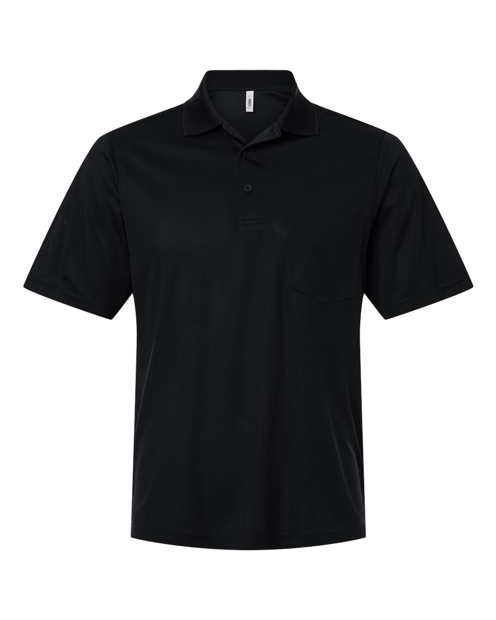 CORE365 CE108P — Men's Nova Performance Pique Pocket Polo — Black