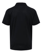 CORE365 CE108Y — Youth Nova Performance Pique Polo — Black (flat)