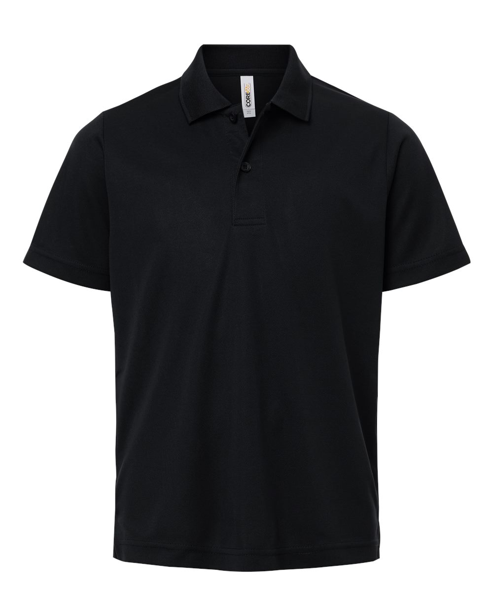 CORE365 CE108Y — Youth Nova Performance Pique Polo — Black