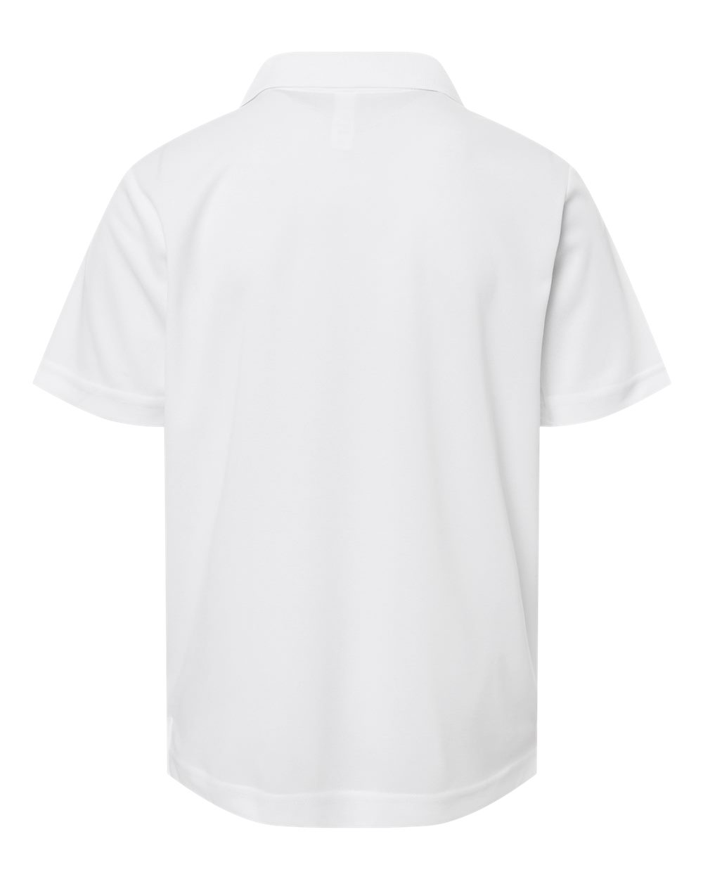 CORE365 CE108Y — Youth Nova Performance Pique Polo — White (flat)