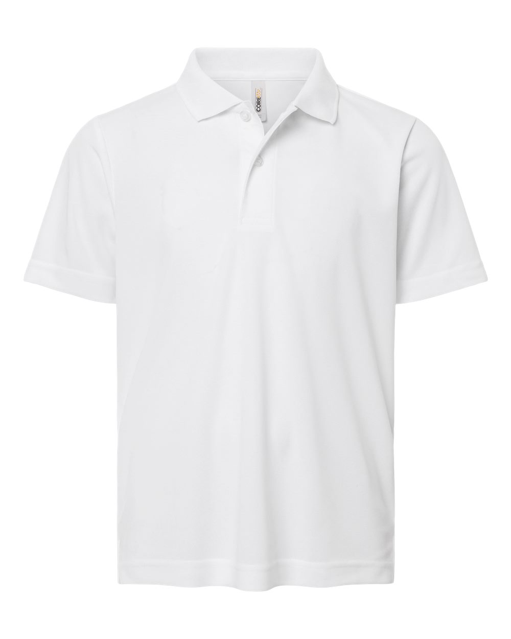 CORE365 CE108Y — Youth Nova Performance Pique Polo — White