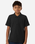 CORE365 CE106Y — Youth Resolve CVC Performance Pique Polo — Black
