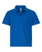 CORE365 CE106Y — Youth Resolve CVC Performance Pique Polo — True Royal (flat)