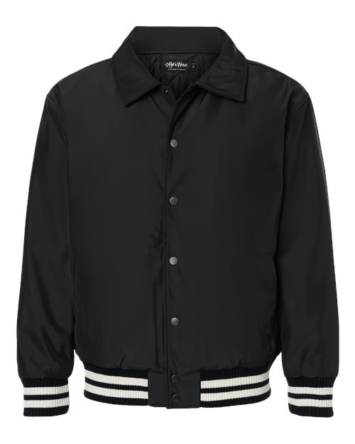 Shaka Wear SHCVBJ - Unisex Collared Varsity Jacket