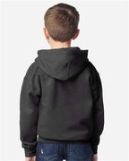 Gildan 18500B - Youth Heavy BlendTM Hooded Sweatshirt - Fan Charcoal Heather