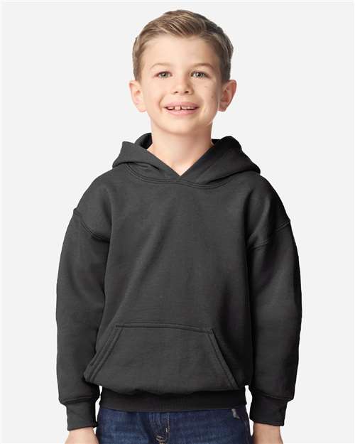 Gildan 18500B - Youth Heavy BlendTM Hooded Sweatshirt - Fan Charcoal Heather