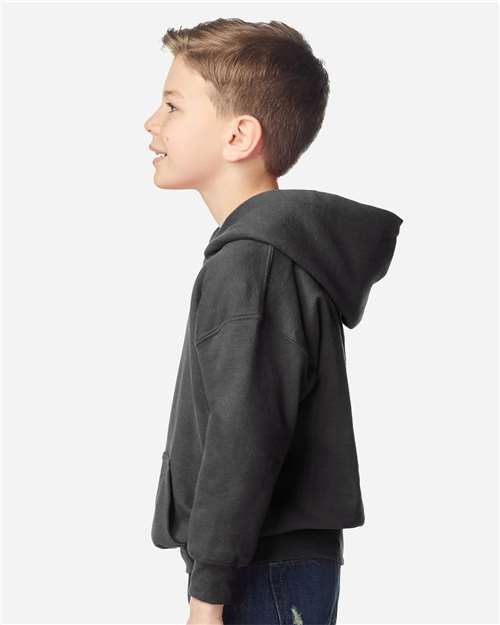 Gildan 18500B - Youth Heavy BlendTM Hooded Sweatshirt - Fan Charcoal Heather