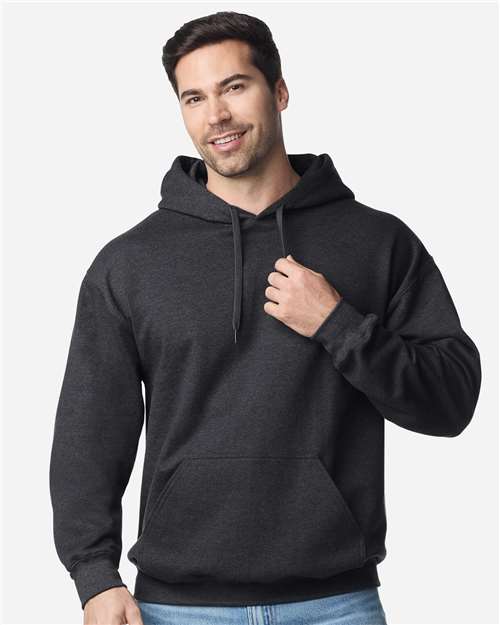 Gildan SF500 - Unisex Softstyle Midweight Hooded Sweatshirt - Heather Black