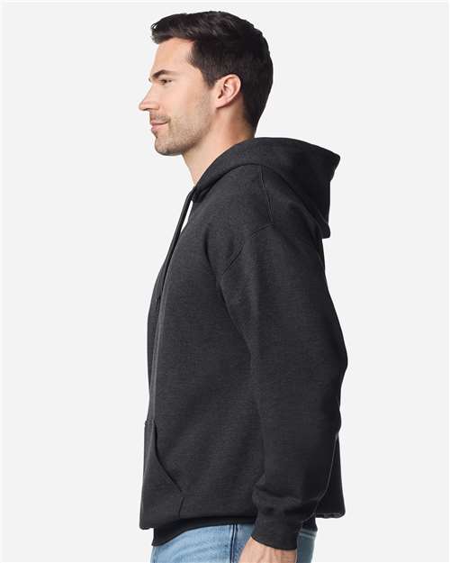 Gildan SF500 - Unisex Softstyle Midweight Hooded Sweatshirt - Heather Black