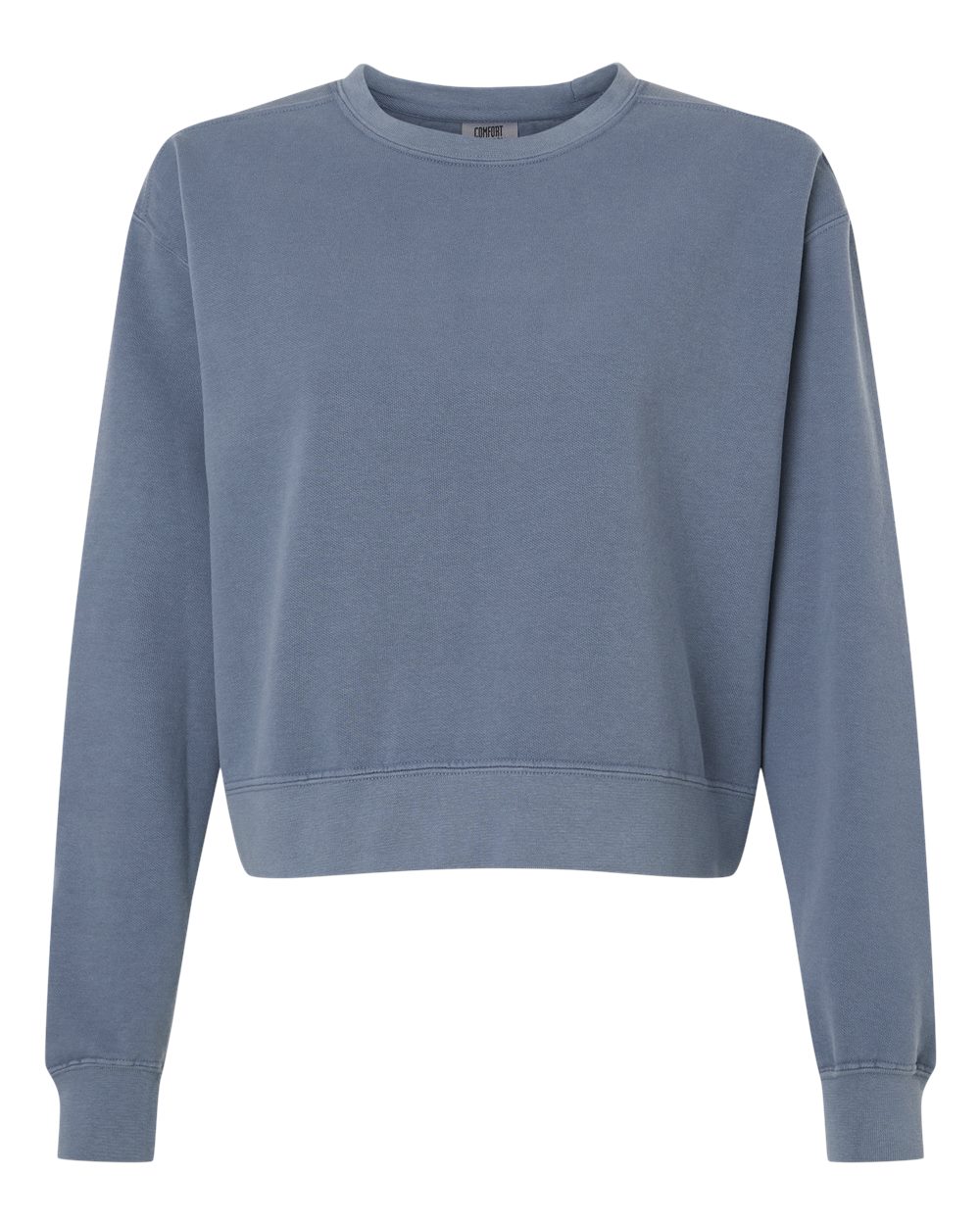 Comfort Colors 1566L — Women's Garment-Dyed Mid-Length Crewneck Sweatshirt — Blue Jean (flat)
