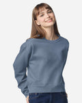 Comfort Colors 1566L — Women's Garment-Dyed Mid-Length Crewneck Sweatshirt — Blue Jean