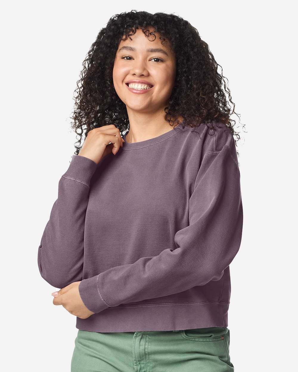 Comfort Colors 1566L — Women's Garment-Dyed Mid-Length Crewneck Sweatshirt — Dusk