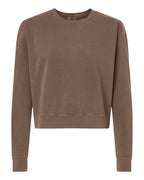Comfort Colors 1566L — Women's Garment-Dyed Mid-Length Crewneck Sweatshirt — Espresso (flat)