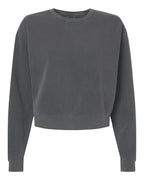 Comfort Colors 1566L — Women's Garment-Dyed Mid-Length Crewneck Sweatshirt — Pepper (flat)