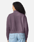 Comfort Colors 1580L - Women's Garment-Dyed Mid-Length Quarter-Zip Sweatshirt - Dusk