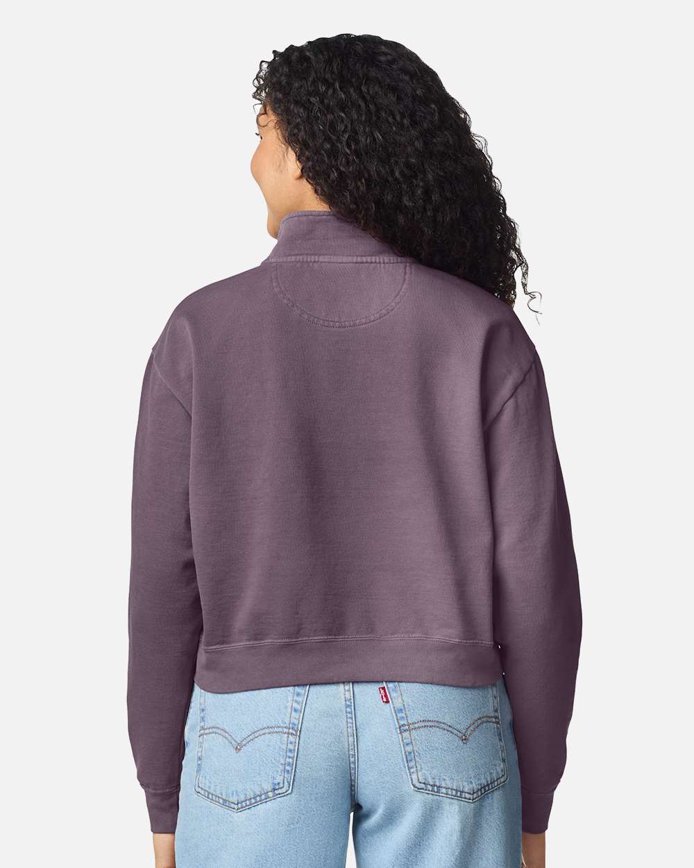 Comfort Colors 1580L - Women's Garment-Dyed Mid-Length Quarter-Zip Sweatshirt - Dusk