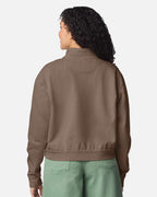 Comfort Colors 1580L - Women's Garment-Dyed Mid-Length Quarter-Zip Sweatshirt - Espresso
