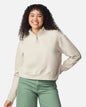 Comfort Colors 1580L — Women's Garment-Dyed Mid-Length Quarter-Zip Sweatshirt — Ivory